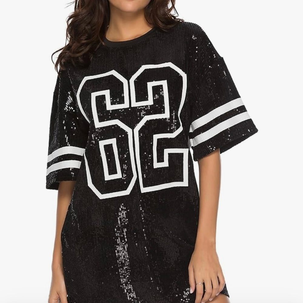Black Sequin short sleeve tunic/shirt